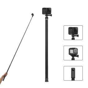 Xtreme Xccessories 2.7M Carbon Fiber Ultra Long Selfie Stick/Pole for GoPro Hero 13 12  11 10 9 8 7 6 Insta360 ONE X DJI OSMO Action Camera Monopod Pole